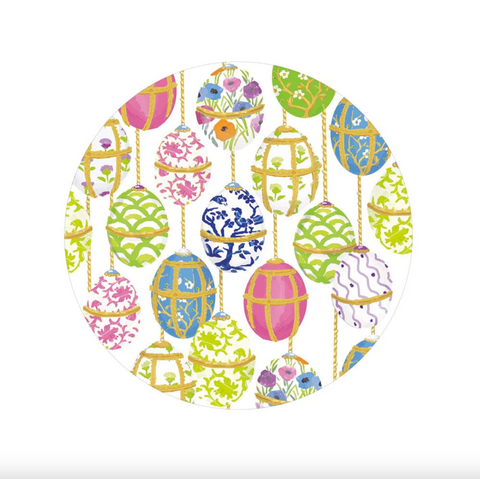 Caspari- Les Oeufs Salad/Dessert Plates