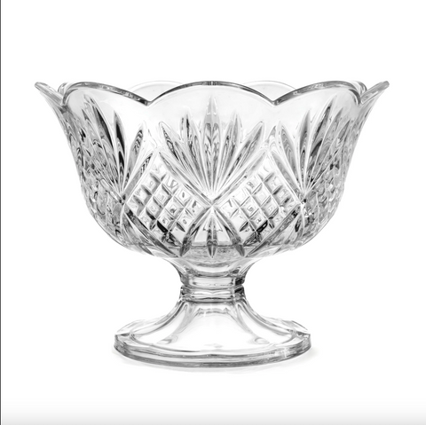 Godinger-Dublin Crystal Scalloped Footed Trifle Bowl