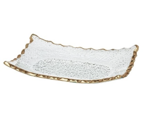 Godinger-GAMMA TRAY GOLD 8X6 INCHES