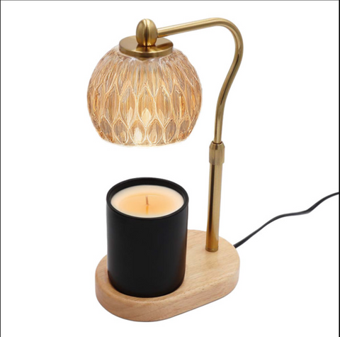 Candle Warmer Lamp - Gold Crystal