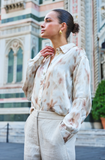 Esqualo-Blouse Scarlet Flowerpower Print