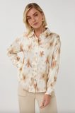 Esqualo-Blouse Scarlet Flowerpower Print