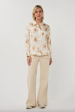 Esqualo-Blouse Scarlet Flowerpower Print