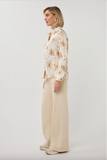 Esqualo-Blouse Scarlet Flowerpower Print