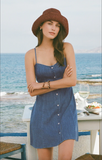 Z Supply- Angel Eyes Denim Mini Dress