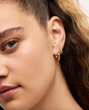 Ana Luisa- Gold Hoop Earrings - Giulia Medium