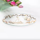 AnnieGlass-Bunny Oval Tray