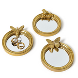 Two's Company-Flora and Fauna Vintage Round Mirror Trinket Tray Sold Separately