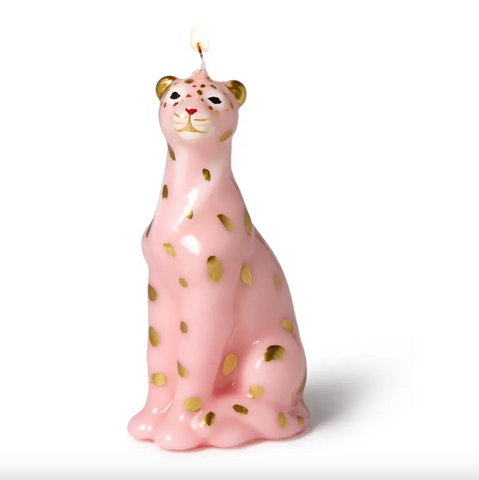 Lola Leopard High Gloss Hand-Painted Sculpted Candle