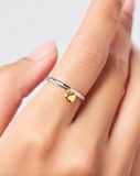 Ana Luisa-Heart Ring - Leia Two Tone
