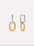 Ana Luisa-Drop Earrings - Ash Double Mini Two Tone