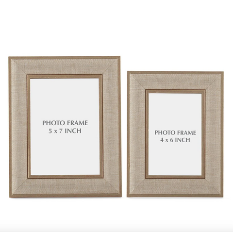 K&K_ Gold Linen Photo Frames Sold Separately