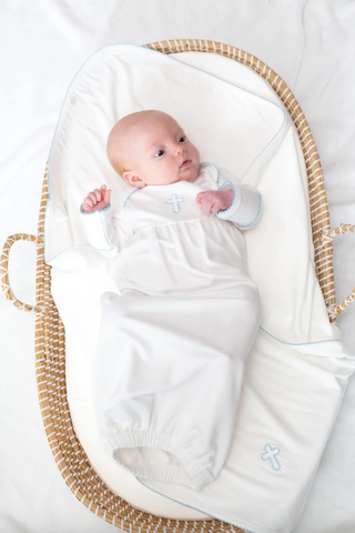 Goosie- Blue Cross Blanket