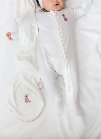 Goosies-Puppy Chic Embroidered Pip Blanket