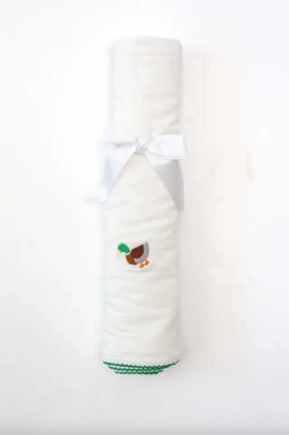Goosies- Mallard Embroidered Pip Blanket