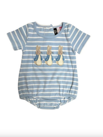 Banana Splits-Peter Rabbit Applique Boys Bubble