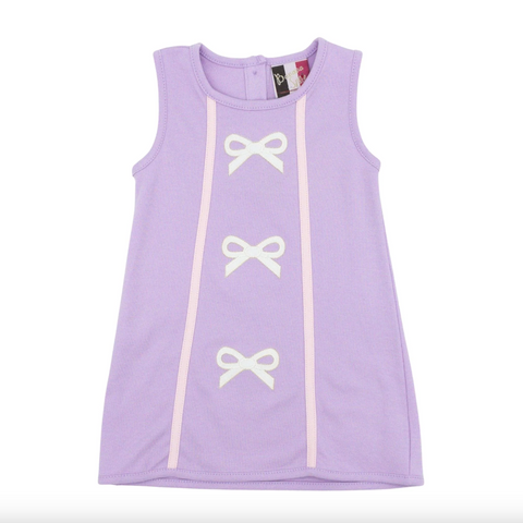Banana Split- Hadley Bow A-line Dress--Lavender