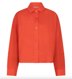 Esqualo-Blouse cropped folded cuff