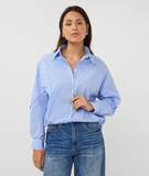 Esqualo-Blouse striped cropped batwing