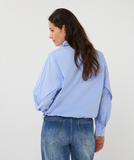 Esqualo-Blouse striped cropped batwing