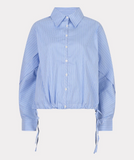Esqualo-Blouse striped cropped batwing