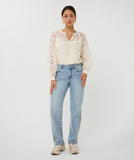 Esqualo-Blouse raglan embroidery anglaise