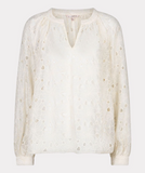 Esqualo-Blouse raglan embroidery anglaise