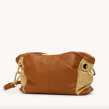 Hammit-Daniel Crossbody Clutch Small-Cocoa Raffia/Gold