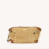 Hammit-Daniel Crossbody Clutch Small-Cocoa Raffia/Gold