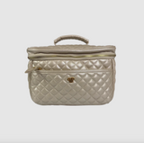 Pursen-Classic Train Case - Pearl Quilted