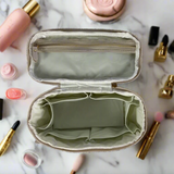 Pursen-Classic Train Case - Pearl Quilted