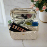 Pursen-Classic Train Case - Pearl Quilted