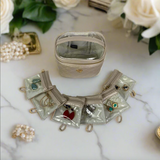 Pursen- Getaway Jewelry Case - Pearl Quilted