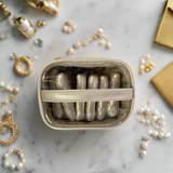 Pursen- Getaway Jewelry Case - Pearl Quilted