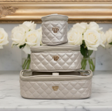 Pursen-Trio Jet Setter - Pearl Quilted