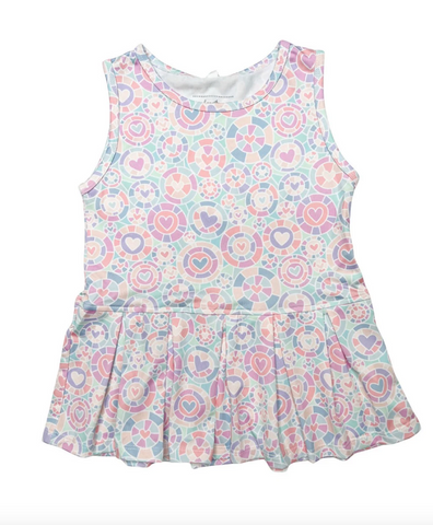 Honesty-KALIDESCOPE HEART PLEATED DRESS