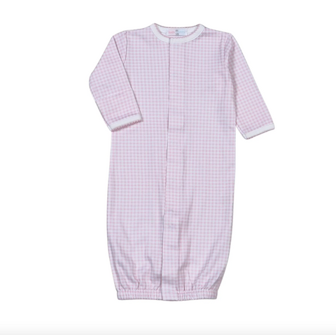 Baby Loren- Pink Gingham Converter Gown.