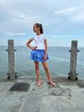 Little Olin-Blue Chambray Skort