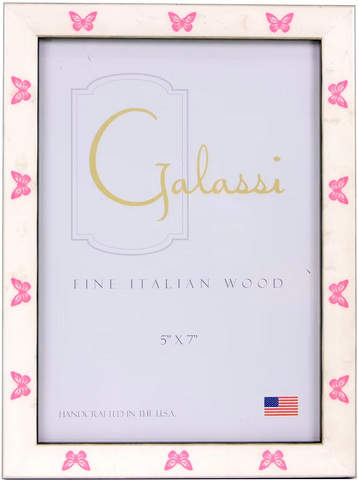 Galassi- White Burl w/ Pink Butterfly 4x6