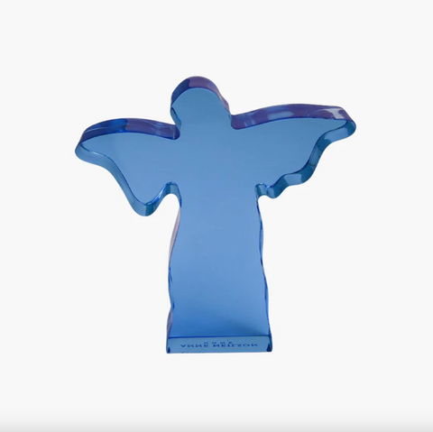 Anne Nelson-Small Blue Acrylic Angel Weight