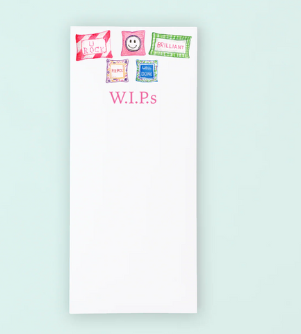 Needlepoint Pillows "WIPs" Lists Pad- TAYLOR PALADINO
