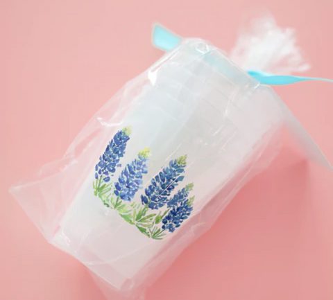 Bluebonnet Fields Frosted Cup Set- TAYLOR PALADINO