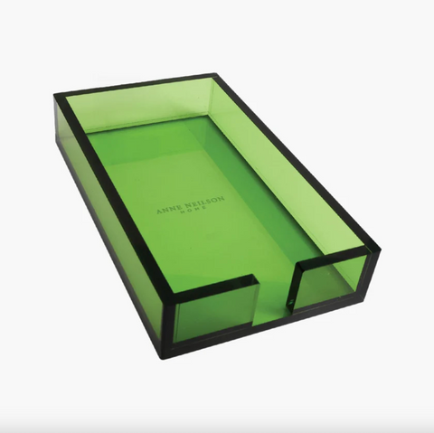 Anne Nelson- Green Acrylic Guest Towel Tray