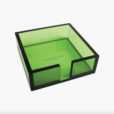 Anne Nelson- Green Acrylic Cocktail Napkin Tray