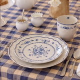 Costa Nova-Vila-Salad/dessert plate, White-blue
