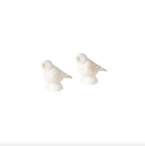 Costa Nova-Taormina-Salt and pepper shaker sparrow, White