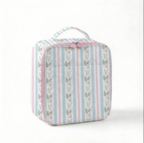 Hamner Hill- Blue Stripe Floral Lunchbox