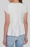 Pintuck Pleat Peplum Top ZOE AND CLAIRE