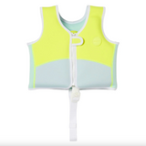 Sunny Life- Kids Swim Vest 1-2 - Salty the Shark Neon Yellow