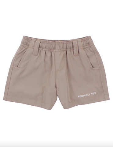 Properly Tied- Boys Pintail Short Taupe